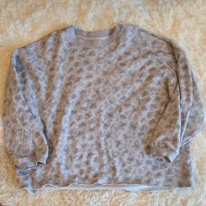 Aerie Cream Textured Knit Top